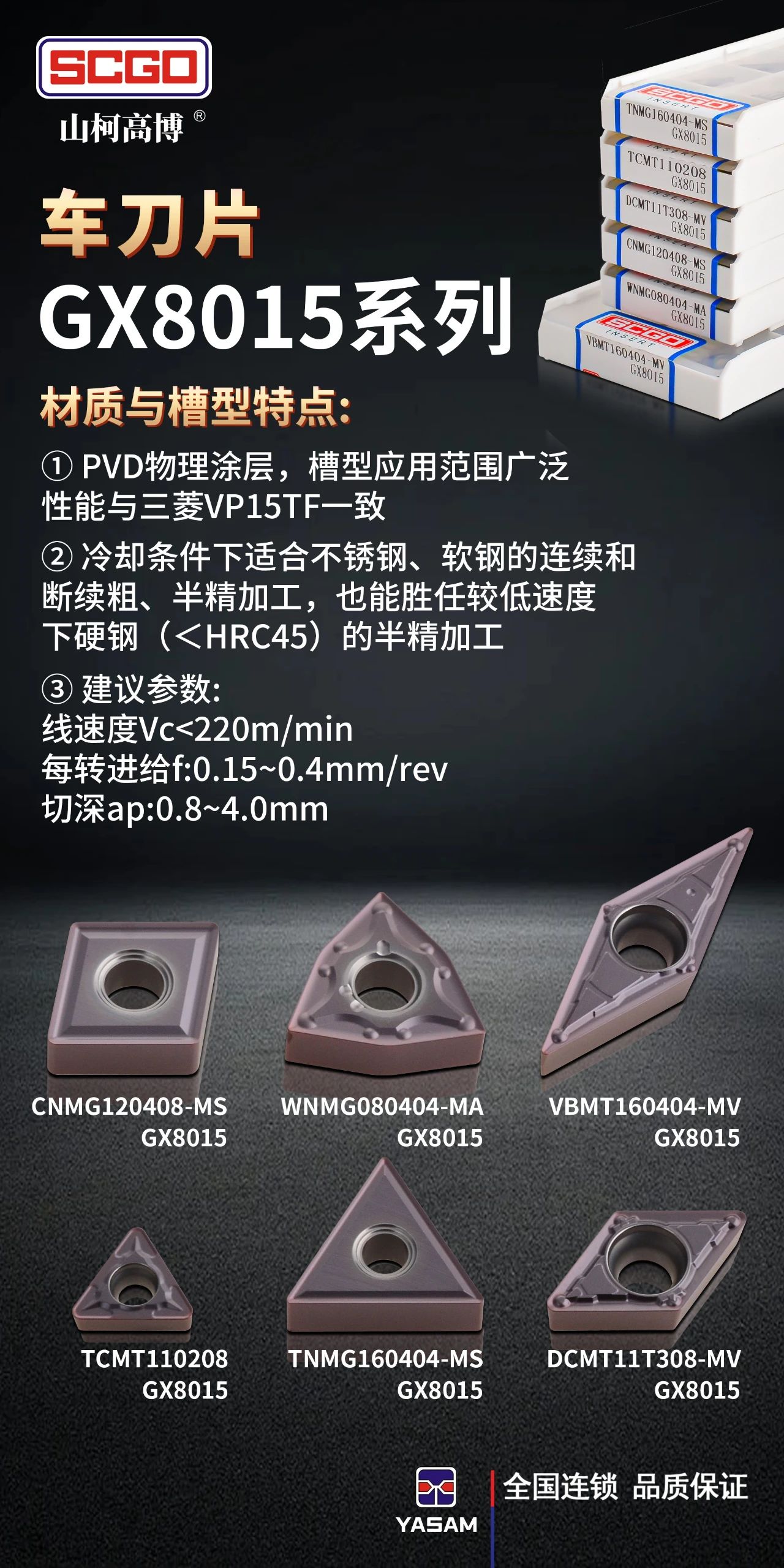 SCGO? 山柯高博?GX8015通用型加工車削材質